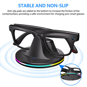 แท่นชาร์จ2025สำหรับแว่นตาอัจฉริยะ Meta ray-BAN Wayfarer, skyler, headliner, <span class=keywords><strong>Oakley</strong></span> พร้อมแท่นชาร์จไฟ LED RGB - Product Image 4
