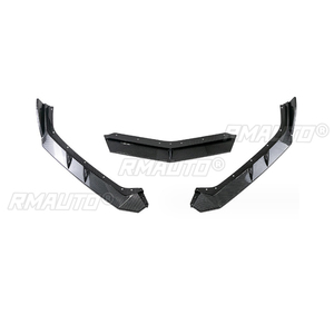 Kit de carrocería con alerón divisor difusor de labio de parachoques delantero ABS negro brillante para Chevrolet Corvette C8 Z51 2020 2021 2022 2023+ - Product Image 4