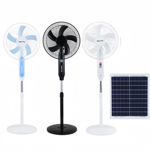 16-Inch Solar Rechargeable Battery Solar Fan 25W 15000mAh/18000mAh 9-12 Hours Solar Fan With <b>Light</b> Solar Solar-Powered Cooling O - Product Image 4