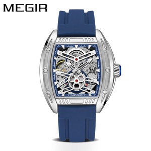 MEGIR 8601 New Fashion Luxury Men's Mechanical Analog Wristwatch Waterproof Tonneau Dial Silicone Band Sports <b>Automatic</b> Watch f - Product Image 4