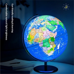 Globo Terrestre Intelligente AR Blu con Luce, Materiale ABS, 20cm, per Studenti delle Scuole Medie, Educazione <span class=keywords><strong>Geografica</strong></span>, <span class=keywords><strong>Mappa</strong></span> del <span class=keywords><strong>Mondo</strong></span> Dettagliata - Product Image 4