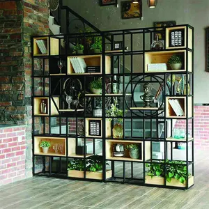 Taşınabilir modern mobilya büyük uzun boylu kitaplık, 4 katlı endüstriyel metal merdiven kitap rafı ahşap şarap dolabı oturma odası için