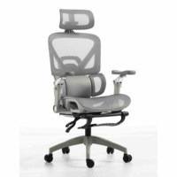 Chaise de bureau ergonomique de luxe pour cadres, dossier haut en maille véritable, inclinable et pivotante, pour bureau à domicile