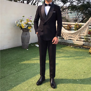 <span class=keywords><strong>Abito</strong></span> da <span class=keywords><strong>uomo</strong></span> coreano casual elegante per banchetti, <span class=keywords><strong>giovanile</strong></span>, alla moda, di lusso leggero, con collo a scialle, traspirante per adulti - Product Image 3