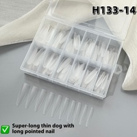 Nueva Versión de 240 Uñas Postizas de Gel Duro, Finas, Cuadradas, Cobertura Total y Media Cobertura, Súper Delgadas, en Caja