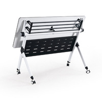 Table de conférence pliable à structure métallique, bureau mobile pour la formation et les réunions