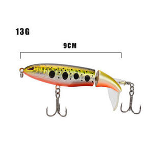 Leurre de pêche flottant à surface d'eau, crankbait sans lèvres, crankbait de surface Whopper Plopper pour la pêche au black-bass, au brochet et au poisson-chat - Product Image 6