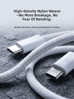 Câble de charge rapide USB-C vers Type-C tressé en nylon OEM 1m 2m 240W 5A PD 3.1 pour iPhone 15/16/17/18 Pro Max et imprimante