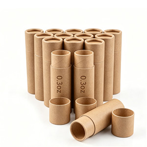 100% Biodegradable 0.3oz 0.5oz 1oz 15oz 2oz 2.5oz Lip Balm Tubes Deodorant Push up Tube Cosmetic Paper Tubes - Product Image 1
