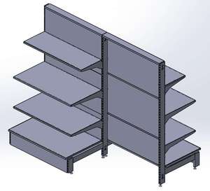 Étagère flottante avec support caché pour les magasins et supermarkes avec taille réglable - Product Image 2