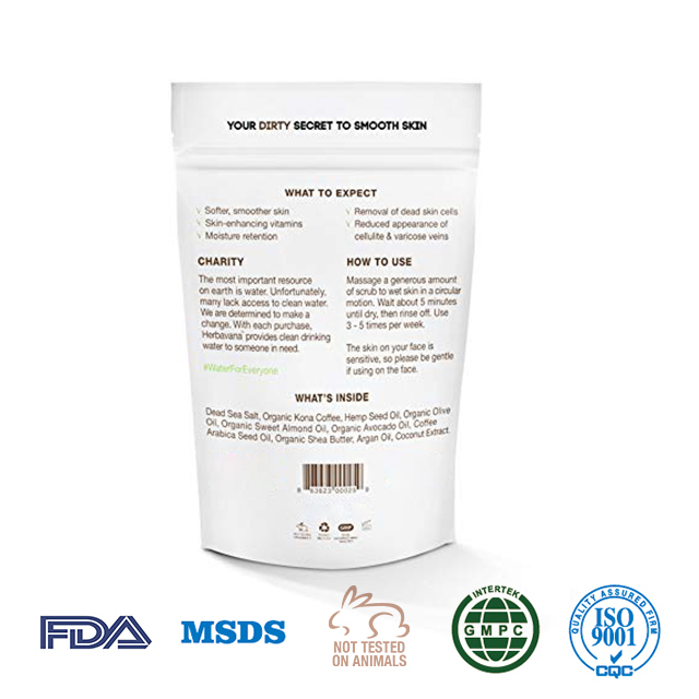 ODM/OEM Private Label Natural Coconut Coffee Body Scrub