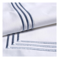 SANHOO Hôtellerie Textile – Parure de lit brodée 100 % coton, 800 fils, pour lits Queen Size