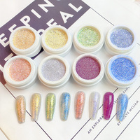 Nouvelle poudre de paillettes de la marque JIASI, paillettes holographiques métalliques, effet miroir, décoration d'ongles, pigment, modèle JS-YINGHC