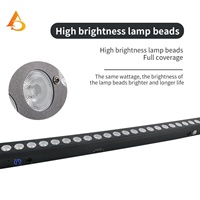 Projecteur mural LED professionnel 24x12W DMX RGBW en alliage d'aluminium, lumière linéaire LED pour lavage mural