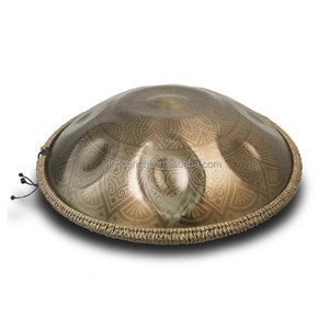 <span class=keywords><strong>Tambor</strong></span> de Mano Gold Steelpan, Handpan Mandala de 22 Pulgadas y 12 Notas, Handpan de Dibujos Animados con Bolsa y Soporte - Product Image 2