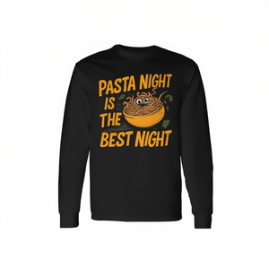 T-shirt à manches longues promotionnel pour soirée pâtes – Le meilleur pour vos soirées pâtes - Product Image 2