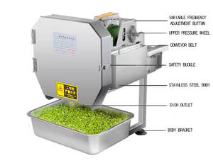 Grüne Zwiebel Lauch Pfeffer Kartoffel Slicer Shredder Kommerzielle Automatische Gemüseschneidemaschine - Product Image 6
