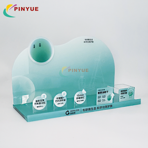 Espositore da banco a gradini in acrilico per smalti, profumi e cosmetici, stand da esposizione per fiere, podio da <span class=keywords><strong>tavolo</strong></span>. - Product Image 6