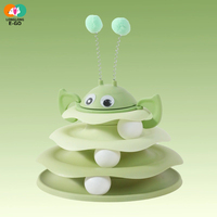Jouet interactif pour chat en plastique, type 'Boredom Killing Self Play Tumbler Bee Track', plateau tournant, écologique, mignon, de luxe, pour le divertissement, pour tous