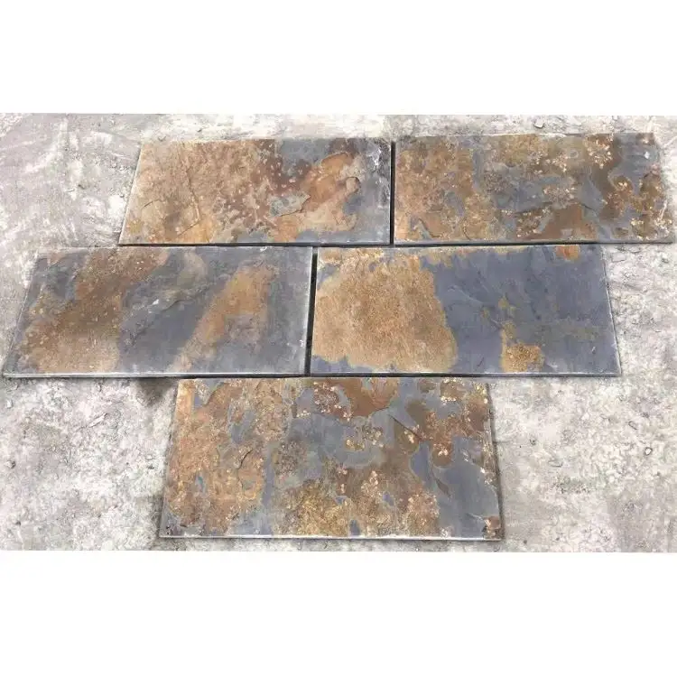Natural Slate Rusty Flooring Tile Paves Stone For Indoor And Outdoor Wall Panels