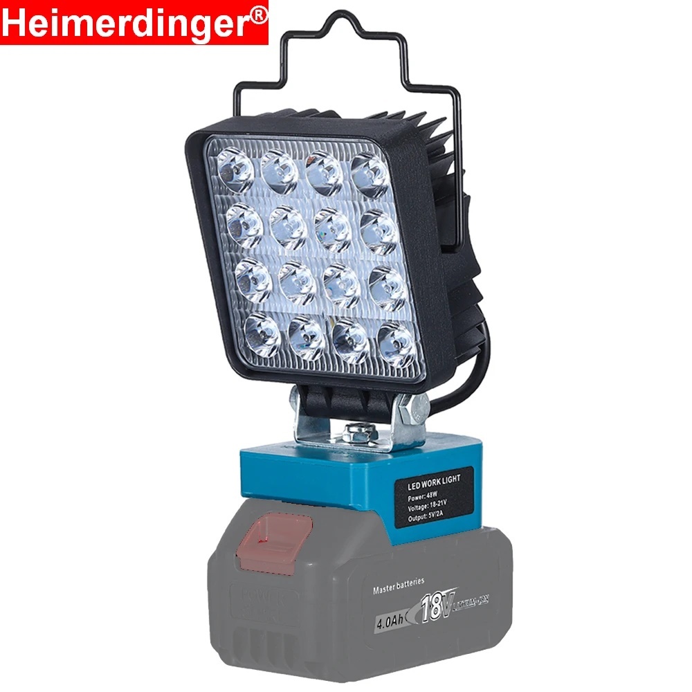 Cordless Industrial Grade LED Work Light with Battery Power for Job Site Flood Lighting