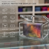 Boîte de présentation magnétique transparente en acrylique, boîte de rangement portable, étui de protection étanche en acrylique pour collection de cartes ETB