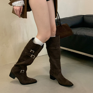 Nouvelles Bottes Cheville Pointues Style Chevalier Automne 2026 – Confortables, Talon Épais, Bottes Hautes Tendance et Polyvalentes - Product Image 5