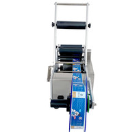 Machine d'étiquetage semi-automatique facile à utiliser pour bouteilles rondes
