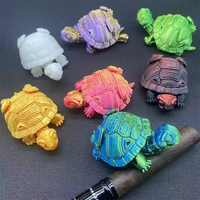 Figurine de tortue articulée, tortue bébé imprimée en 3D avec articulations mobiles, tortue flexible pour décoration de bureau, cadeau de collection