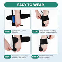 Attelle orthopédique de correction d'oignon personnalisée-Séparateur d'orteils pour le soulagement de la douleur pour le lisseur d'orteils avec sangle antidérapante