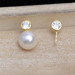 ต่างหูเงินแท้ Wenchi S925 รุ่น Queen แบบเข็มตรง ประดับเพชรซิคอนเดี่ยว ไข่มุก 9-13 มม. เครื่องประดับหรูหรา รุ่น 16952 จากประเทศจีน - Product Image 2