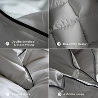 Couette en duvet d'oie de luxe en forme de nuage Insert Queen Size Couette en duvet d'oie d'hôtel légère avec coque en tissu anti-duvet