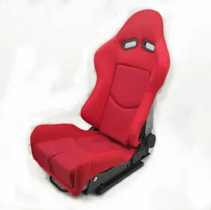 渐变可调红色面料碳纤维赛车座椅低价格最高质量汽车玻璃纤维座椅带双滑块