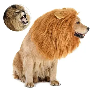 Парик для собак на Хэллоуин Лев грива смешной Dogee косплей лев волос головной убор костюм Лев грива парик для собак