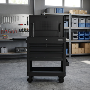 <b>Rolling</b> Utility Cart CSPS 320kg Capacity 84cm Keyed Locking 4 Drawers Bearing Slides Powder Coated Steel OEM ODM ISO9001 2-Year - Product Image 2