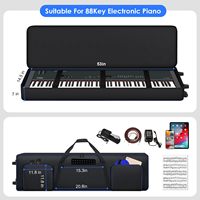 Vente chaude 88 touches clavier sac à roulettes étui pour piano à la mode bretelles réglables poignées de sac de concert en nylon durable
