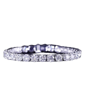 Bracelet Tennis en Argent S925 Plaqué Or 18K avec Moissanite Couleur D VVS 3/4/5mm Style Hip Hop Glacé pour Hommes et Femmes, Accessoire de Fête - Product Image 4