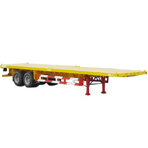 Remolque de Plataforma Plana de 12m a Buen Precio, Semirremolque de Plataforma Plana para Carga, Semirremolque <span class=keywords><strong>Portacontenedores</strong></span> de 3 Ejes - Product Image 3