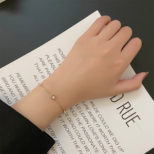 PVD 18K Gold Plated Roman Clock Charm <b>Bracelet</b> | Vintage Stainless Steel Women's Roman Numeral <b>Bracelet</b> with Cubic Zirconia - Product Image 4