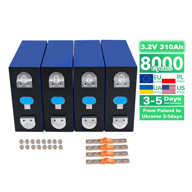 EV MB31 314ah Grade a Rechargeable Prismatic Cell 8000 Cycles 3.2v 280ah Lifepo4 Cells for 15kwh Solar Home Energy System