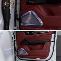 PINDUN Lumière d'ambiance intérieure, lumière d'atmosphère, 4 portes, couvre-haut-parleurs LED, 12V, garantie 1 an pour Cayenne 2018-2023