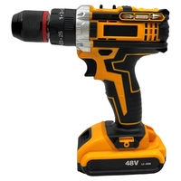 Ensemble de perceuses, clavier de connexion en aluminium noir, chargeur, emballage plastique industriel, produit OEM ODM, perceuses électriques