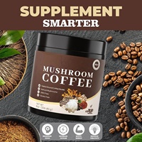 Café aux champignons 10 en 1 en poudre, marque privée OEM, avec Crinière de lion, Reishi, Cordyceps, café Arabica, complément alimentaire