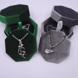 Octagon Velvet Jewelry <b>Ring</b> Necklace <b>Box</b> Premium Gorgeous Vintage Gift <b>Box</b> with Detachable Buckle Lid Minimal Luxury Jewelry <b>Box</b> - Product Image 4
