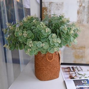 Fuyuan-espray de eucalipto de plástico en 3D, Dólar de plata, moneda, hoja, desmodium, lysimachia, decoración de hierba de dinero para el hogar, seputure funerario - Product Image 4