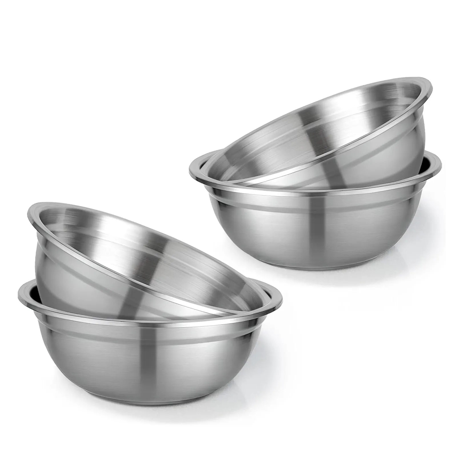 Tragbare Küchen utensilien Geschirr Metall Schüssel Set Stapelbare Rühr schüssel Edelstahl Servier suppe Bogen