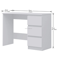 Commode à 3 tiroirs en bois blanc moderne, best-seller, design multifonctionnel et écologique pour chambre, salon, hôtel