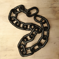 Chaîne de levage noire en acier allié enduit de PVC, grade 80 G80, grade 100 G100, pour l'exploitation minière, avec homologation CE