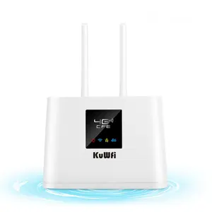 KuWFi Wifi Router 4g Lte 150mbps Wireless Wifi Router 2 External Antenna Wan/lan Port 4g Router With Sim Card Slot Wifi Hotspots