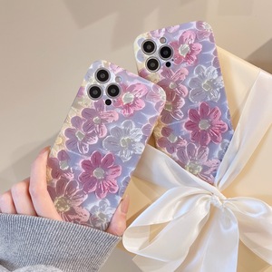 Funda de teléfono para mujer con pintura al óleo de flores para iPhone 15 pro Max, funda trasera de silicona suave para iPhone XS 11 12 13 14 series - Product Image 1